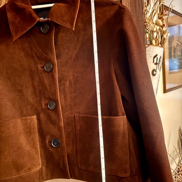 Never worn Madewell boxy cropped suede jacket - Picture 4 of 6